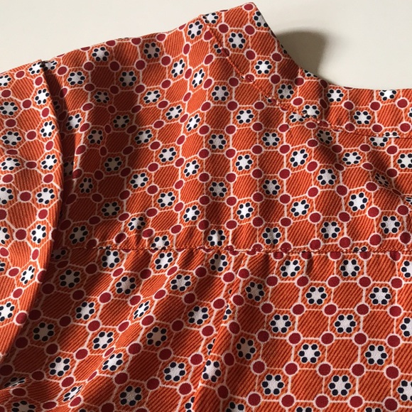 🎃Ann Taylor Factory- orange sleeveless blouse-S - Picture 9 of 10